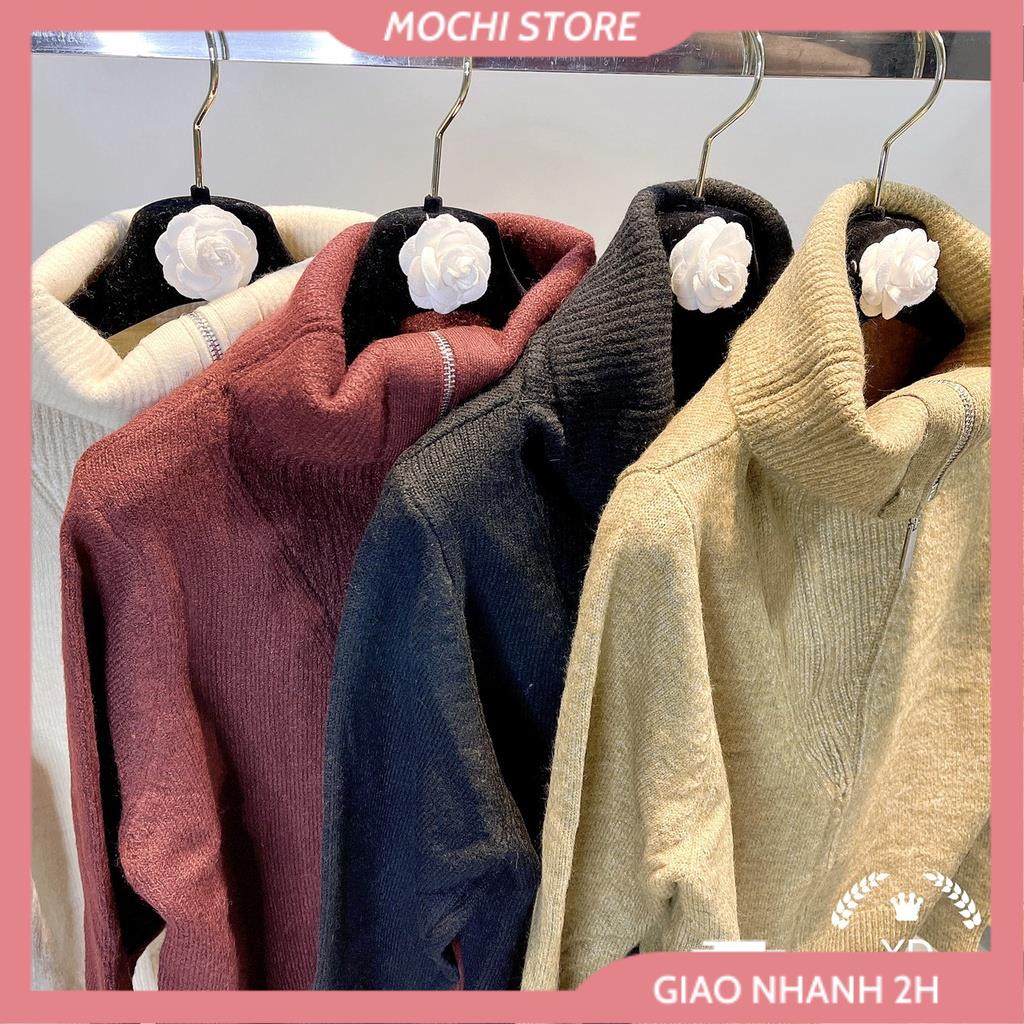 Áo Khoác Len, Áo Len Cổ Cao Khóa Kéo Chất Len Long Cừu Mặc Được 3 Kiểu Full Màu, Form Chuẩn Hàng Quảng Châu Xin Xò. | BigBuy360 - bigbuy360.vn