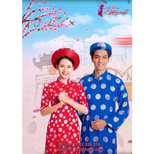 Áo dài nam truyền thống lụa Thái Tuấn, kèm mấn đội đầu - ADNTT