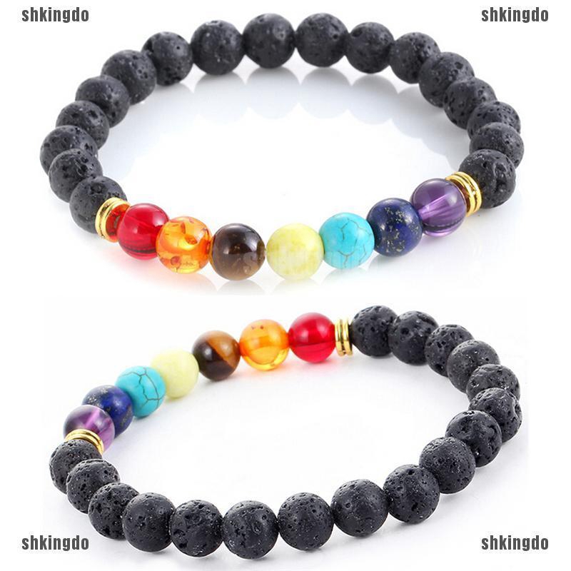 Vòng Tay Đá 7 Màu Luân Xa ( Chakra )