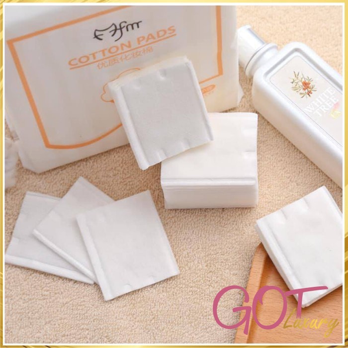 Bông tẩy trang trang cotton pads 222 miếng dày dặn mềm mịn ít xơ giá rẻ có thể dùng để làm lotion mask