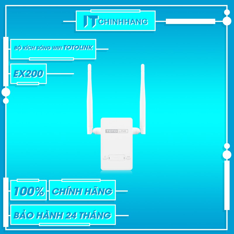 Bộ Kích Sóng WiFi Totolink EX200 Chuẩn N - Hàng Chính Hãng