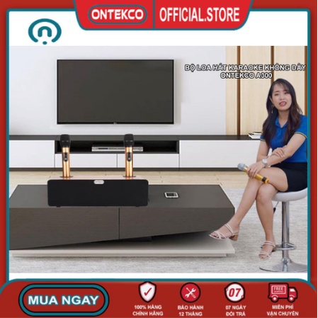 Bộ Loa KARAOKE Bluetooth Gia đình Kèm Micro không dây ONTEKCO A300 Siêu trầm cao cấp