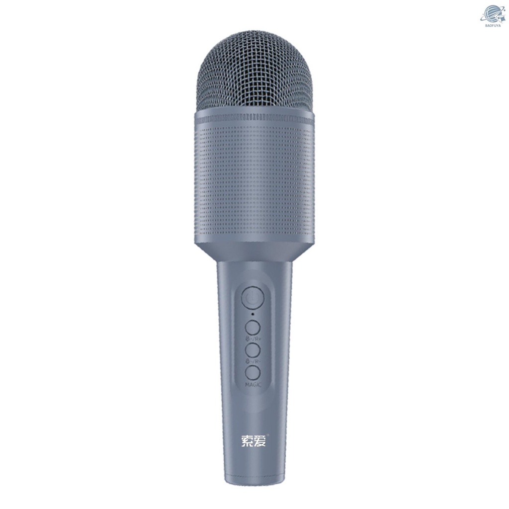 Micro Bluetooth Không Dây Soaiy Mc8 2 Trong 1 Hỗ Trợ Hát Karaoke Thẻ
