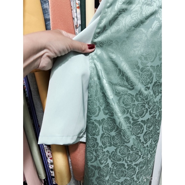 Gấm lụa hoa trà mi hàng cây cắt mét may áo dài Bộ đi lễ hầu