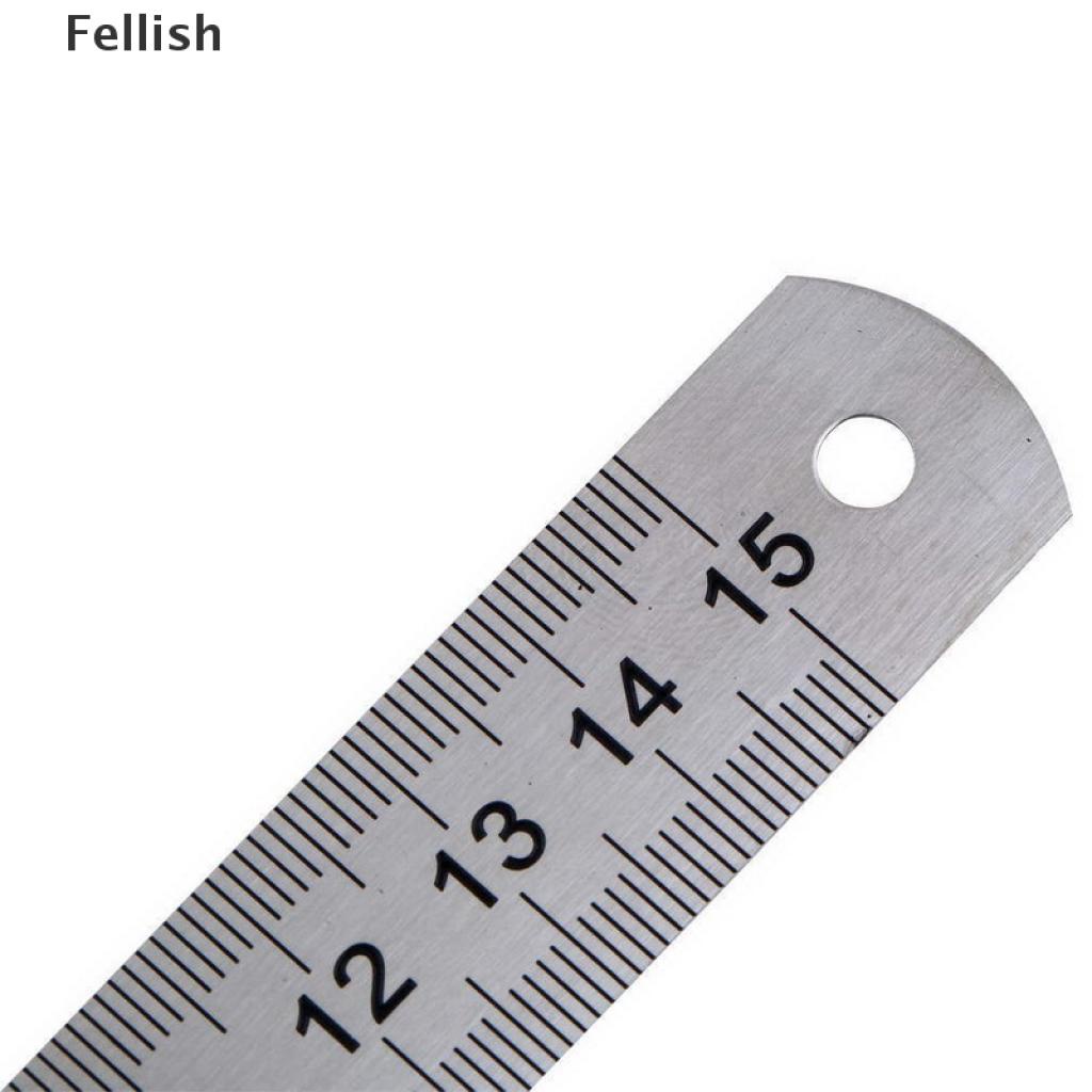 Thước Đo Thẳng Hai Mặt Bằng Thép Không Gỉ 15cm 6 Inch 436vn