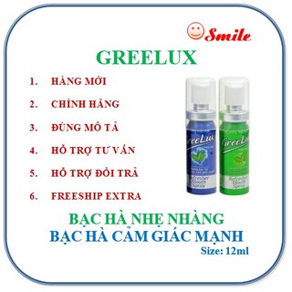 Xịt thơm miệng Greelux Thảo Dược chai 12ml hương bạc hà khử mùi hôi miệng Gree Lux