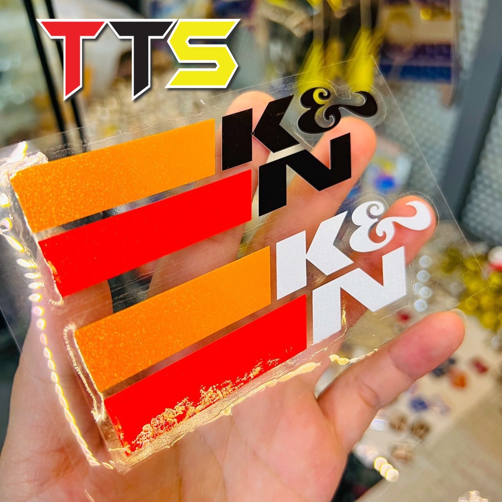 ( CHỮ KN ) Tem ghép chữ KN dán trang trí ốp pô e, dán gắp, nặt nạ, trang trí xe máy