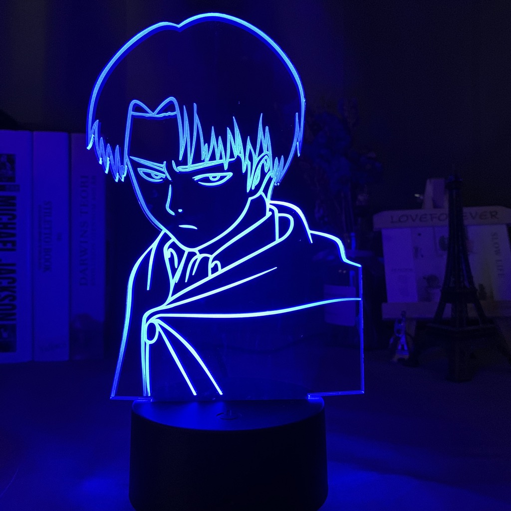 Attack on Titan 3D LED Night Light Colorful Anime Bedside Sleeping Lamp Bedroom Decor Japaness Anime Figure Gift
