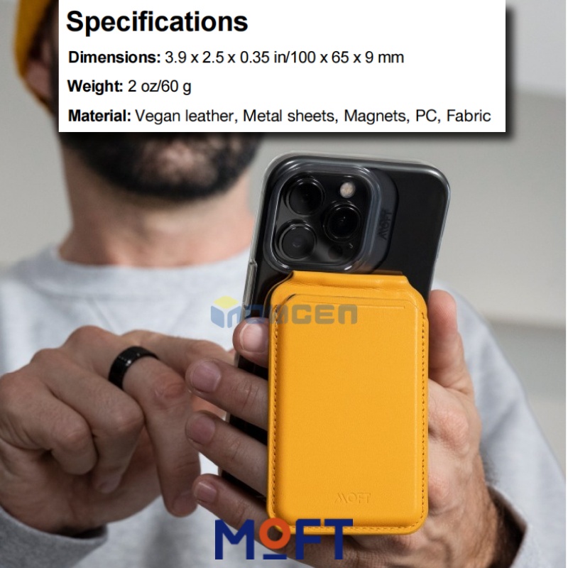 MOFT Snap Flash Wallet Ví Đựng Thẻ NFC Bằng Da Có Nam Châm Và Giá Đỡ MagSafe Wallet Stand