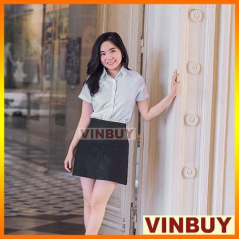 Áo sơ mi trắng nữ tay ngắn DIAMOND designed by VINBUY, form ôm người đẹp, bao chất lượng mua ngay kẻo lỡ