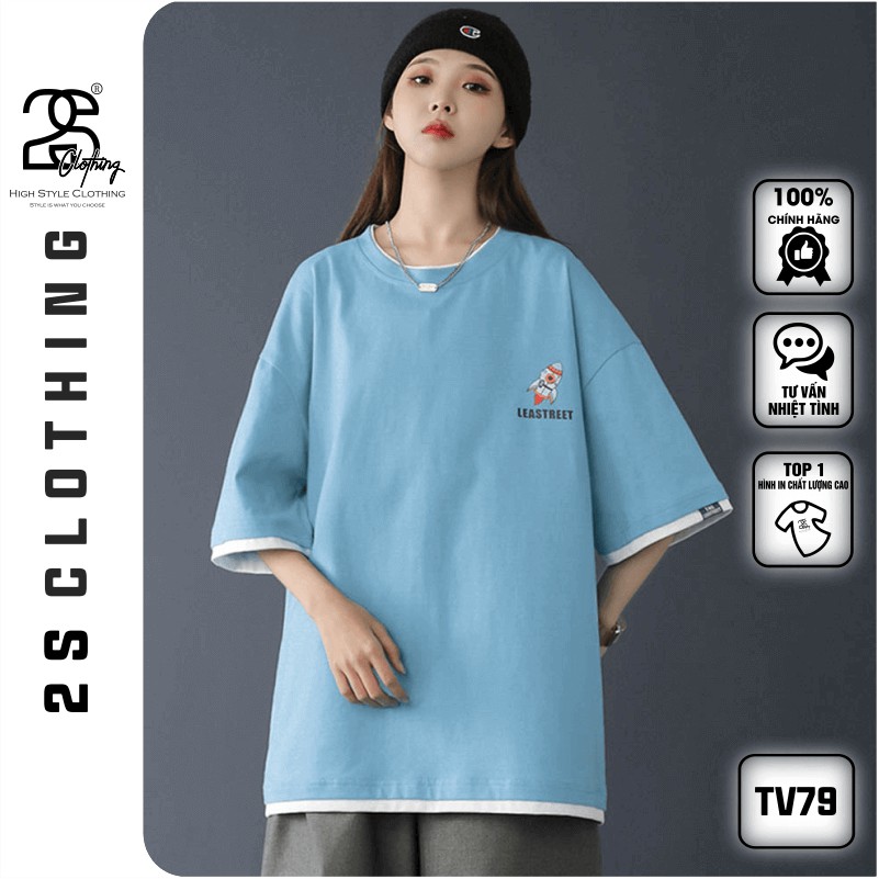 Áo Thun Nam Cổ Tròn Tay Lỡ 2s Clothing Áo Phông Nam Unisex Form Rộng Cotton Oversize Giá Rẻ Hình Chibi TV79