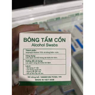 Bông tẩm cồn Alcohol Swabs ( hộp 100 miếng)