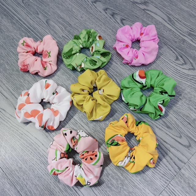 Cột tóc vải Scrunchies hình trái Bơ dễ thương