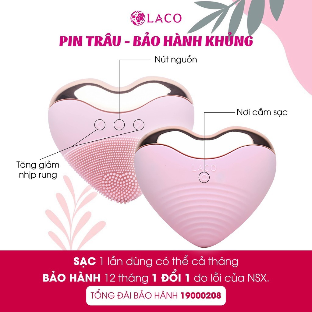 Máy Rửa Mặt Laco 4in1 Chính Hãng, Máy Đẩy Tinh chất giúp Trẻ Hóa Làn Da và Trằng Hồng.