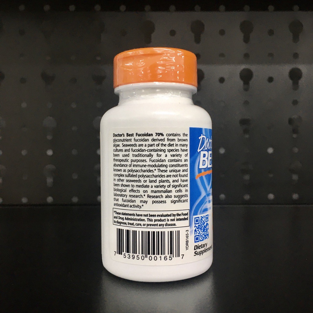 Doctor's Best Fucoidan 70% Viên uống hỗ trợ điều trị U N G T H Ư hiệu quả 60 viên