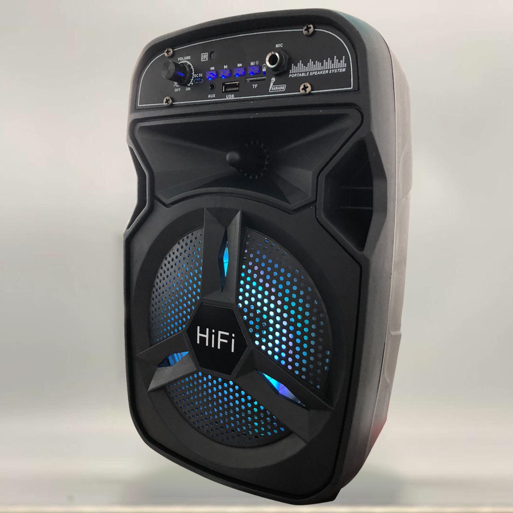Loa bluetooth BT-06 tặng kèm Micro hỗ trợ chức năng FM kết nối thẻ nhớ TF cổng USB dây AUX Karaoke Remote điều khiển