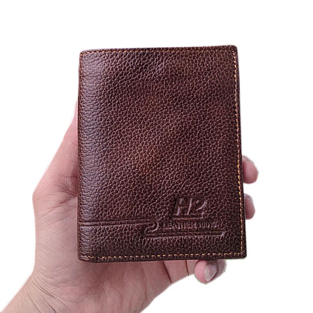 Ví da nam H2 Leather da bò 100% - bóp nam da đẹp chất cao cấp - sang trọng