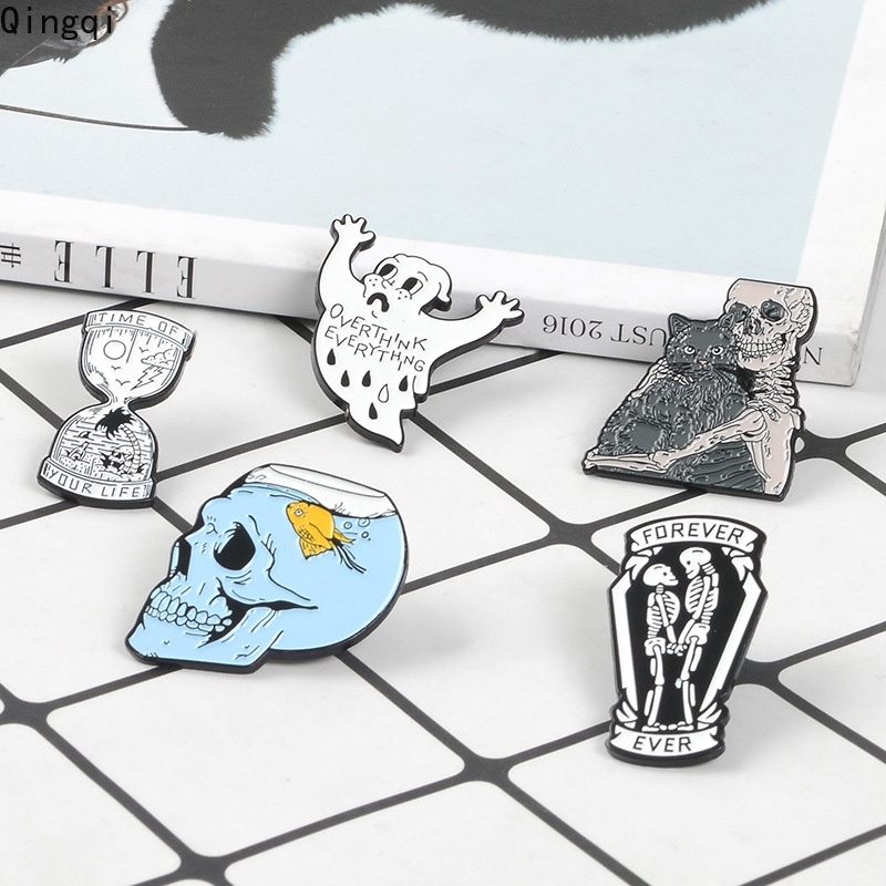 Phụ kiện cài áo MISS ZOE hình đầu lâu thời trang cá tính