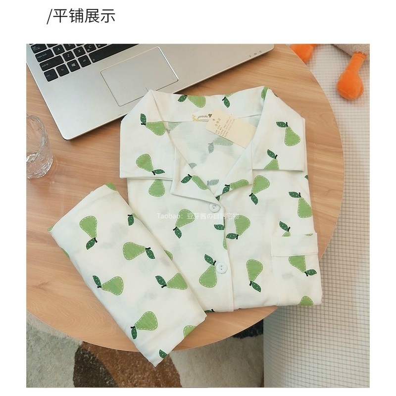 Đồ ngủ pijama bộ ngủ bò sữa nữ cộc tay mùa hè, pijama lụa kate dễ thương,Bộ Đồ Ngủ Cute Cho Nữ
