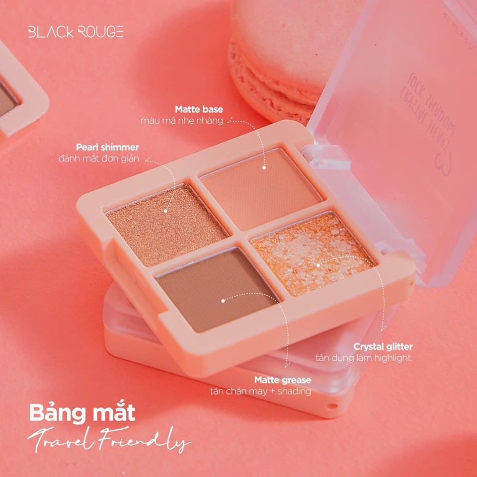 Bảng Phấn Mắt Black Rouge Crystal Heart Lock Shadow