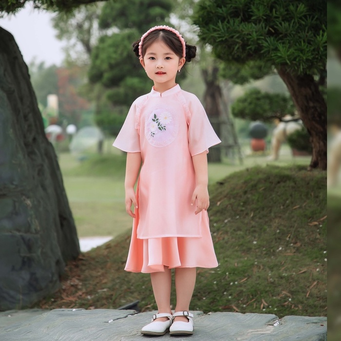 váy tết cho bé gái ILABY thiết kế hoa cúc trước ngực [ IG0629] – ILABY >>> top1shop >>> shopee.vn