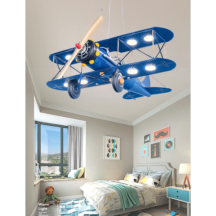 Đèn trần phong cách phim hoạt hình - Máy bay đèn led trang trí phòng ngủ trẻ em đa sắc màu DT28