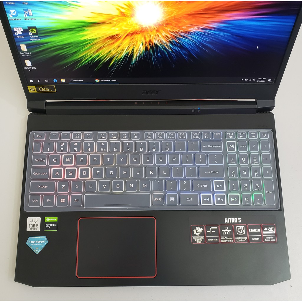 Miếng lót phím, phủ phím laptop Acer Nitro 5 2020 AN515-51, predator helios 300 2019 2020