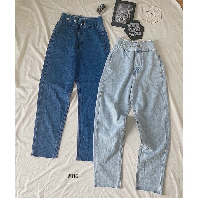 QUẦN BAGGY JEANS LƯNG THUN NỊCH KIỂU BIGSIZE✈️FREESHIP Quần Jeans Nữ lưng Kiểu Bigsize Size lớn Ms 116