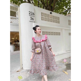 ĐẦM BABYDOLL HOA CỔ BÈO