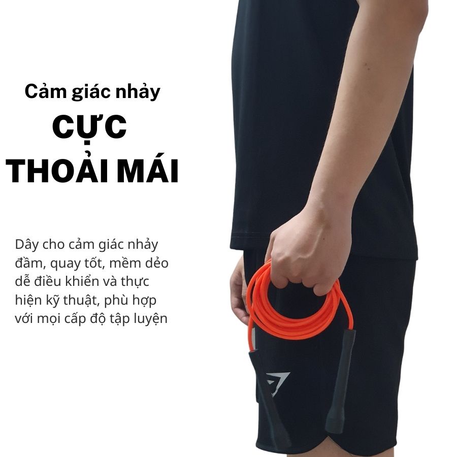 LemonRope Speed - Dây nhảy tốc độ - Dây nhảy thể thao - Chất liệu PVC Vinyl cao cấp, Siêu bền, Chống rối - Màu Đen Hồng