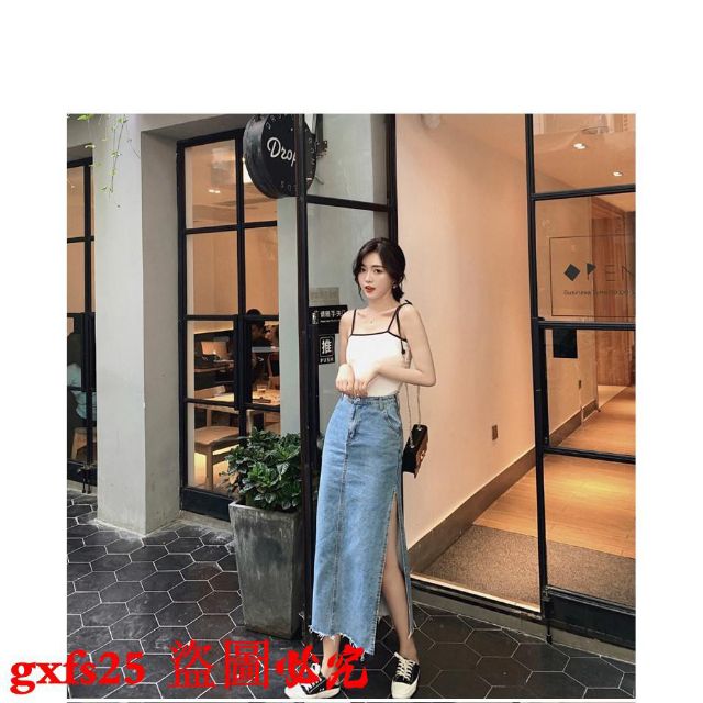 Chân váy jeans xẻ tà phong cách Hàn Quốc có bigsize | BigBuy360 - bigbuy360.vn