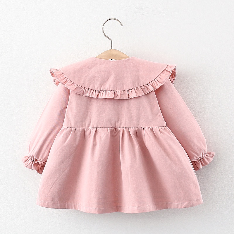 Áo khoác kaki 2 lớp cổ bèo bé gái siêu xinh size 7-15kg