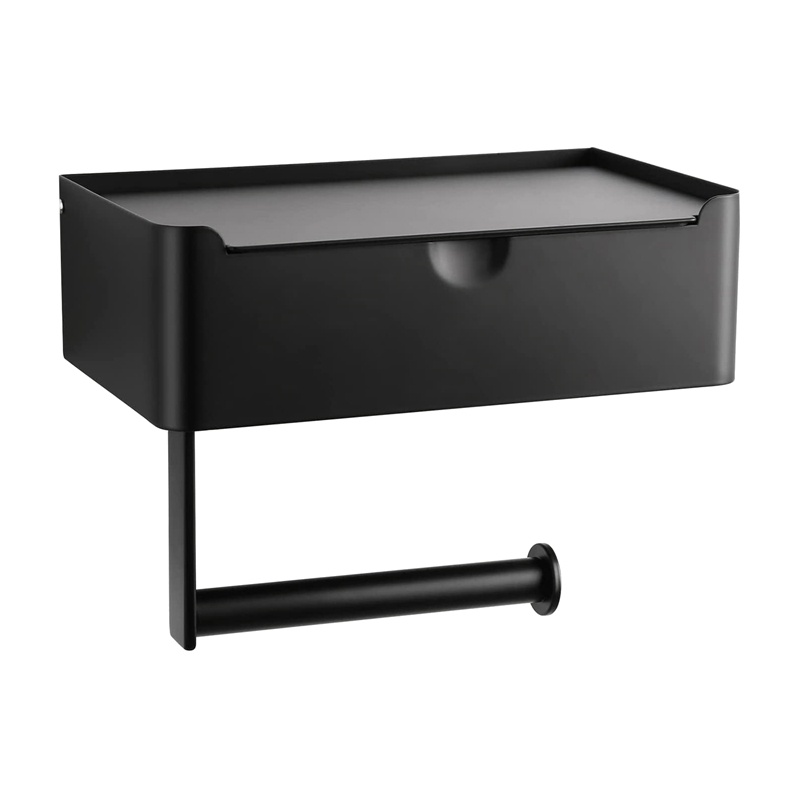 Giá Đỡ Cuộn Giấy Vệ Sinh Gắn Tường Kèm Ngăn Đựng Điện Thoại Tiện Lợi