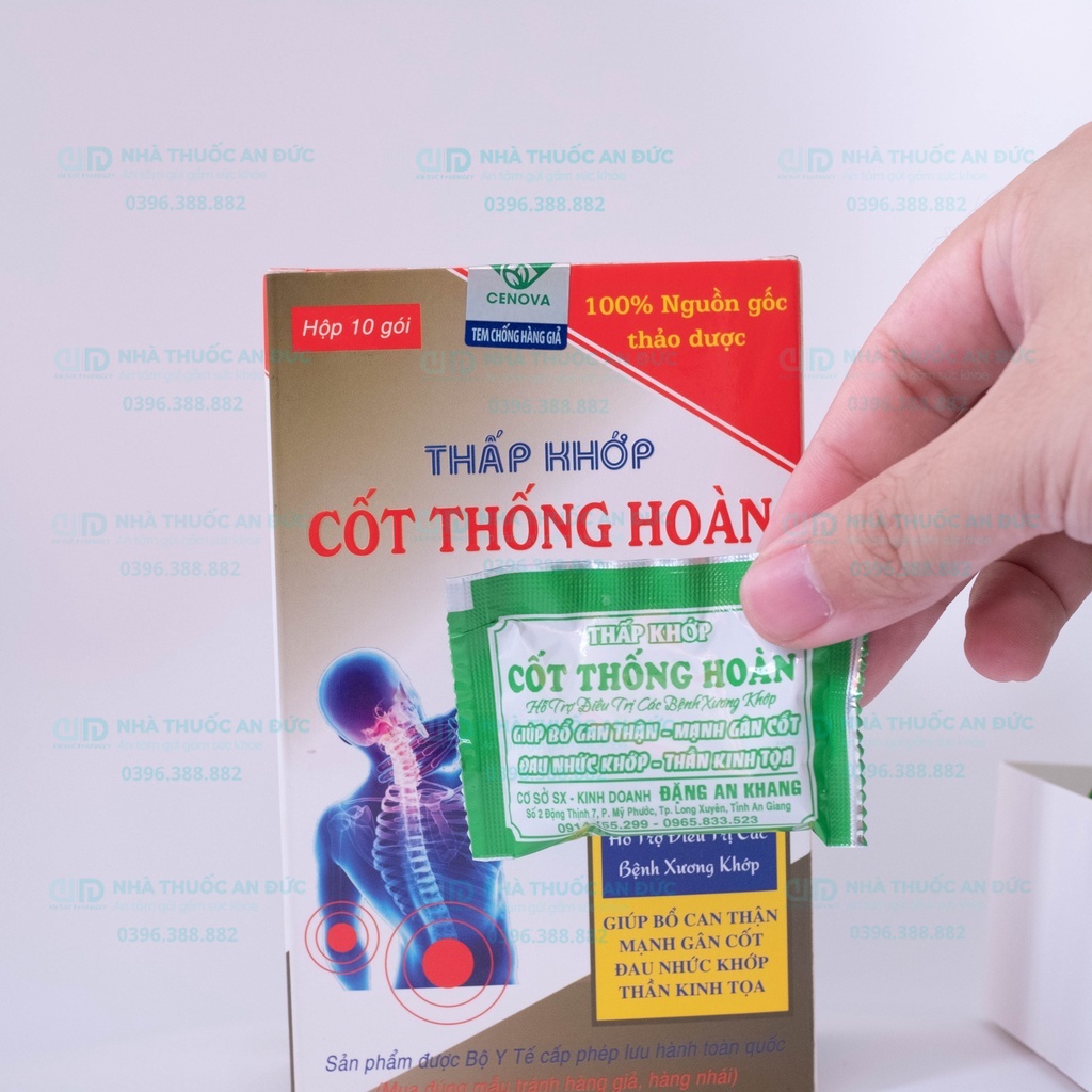 Viên uống đau nhức xương  Thấp khớp Cốt thống hoàn  hộp 10 gói - Nhà thuốc An Đức