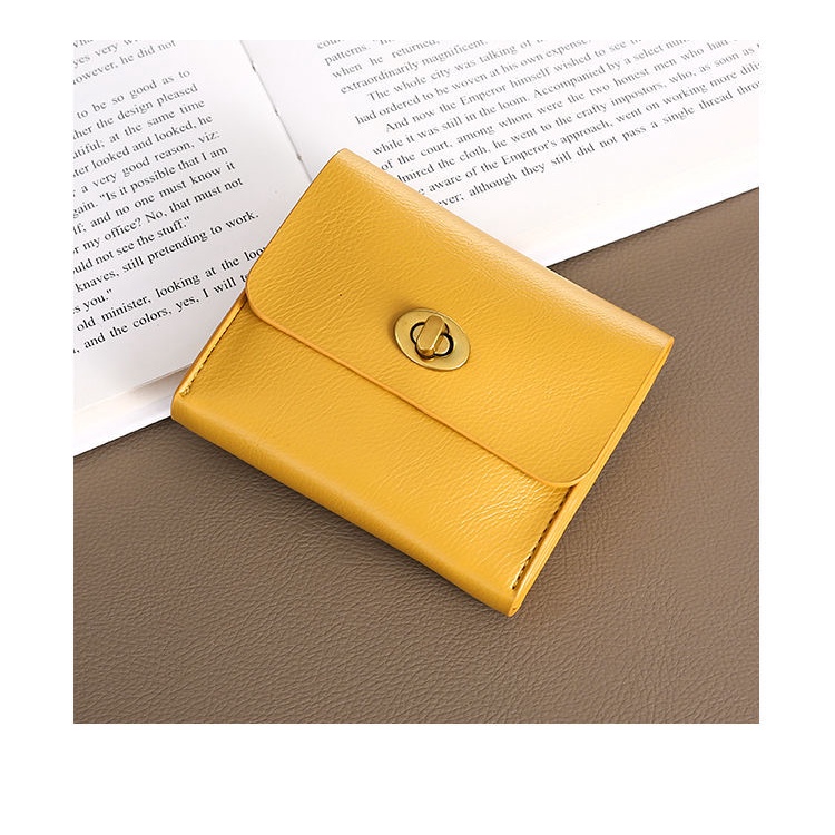 Ví Đựng Thẻ Có Khóa Phong Cách Retro Hàn Quốc