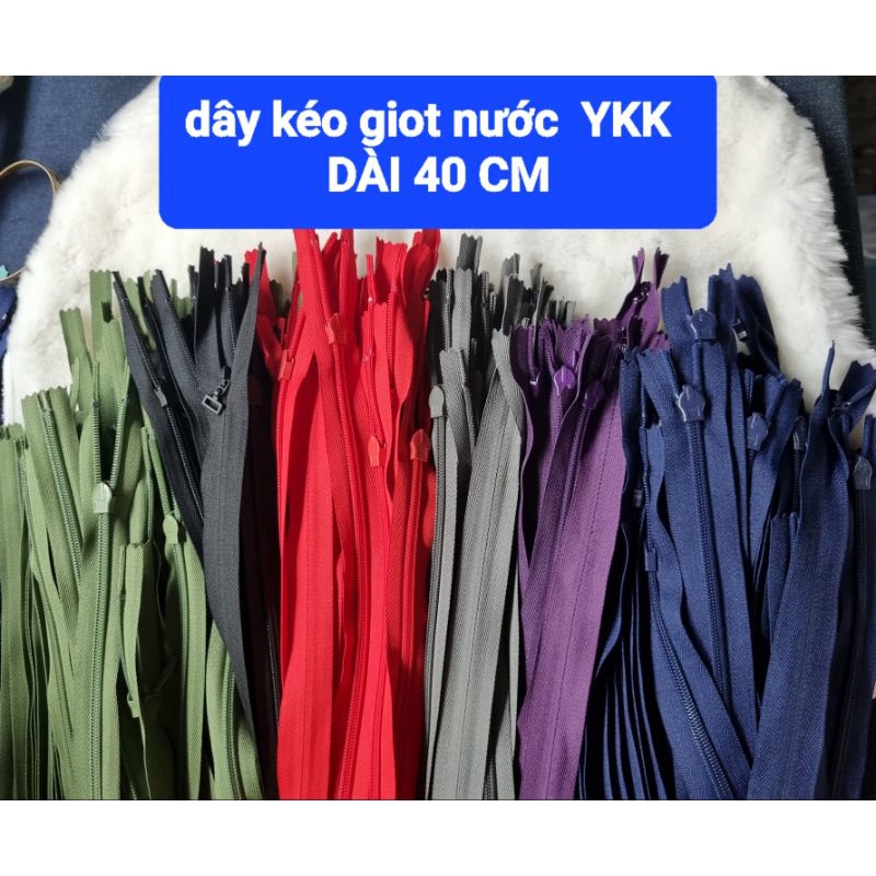 Dây kéo giọt nướcYKK dài 40cm-70cm