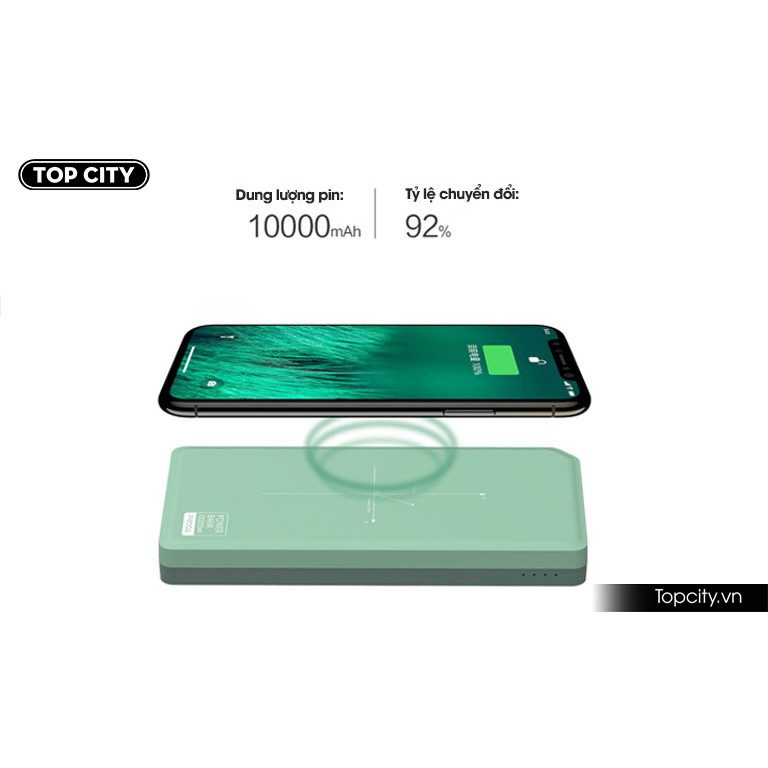 Pin - Kiêm Sạc Không Dây Chính Hãng QI-10000mAh SẠC CHO IPHONE