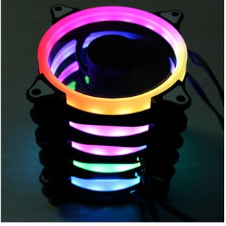Quạt Tản Nhiệt  1 Fan Case Coolman Led RGB Dual Ring-Kèm Bộ Hub Và Remote