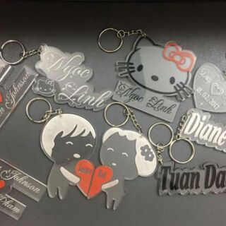 Móc khóa khắc laze