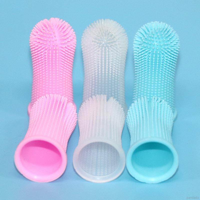 Bàn Chải Đánh Răng Bằng Silicon Mềm Chăm Sóc Răng Miệng Cho Thú Cưng