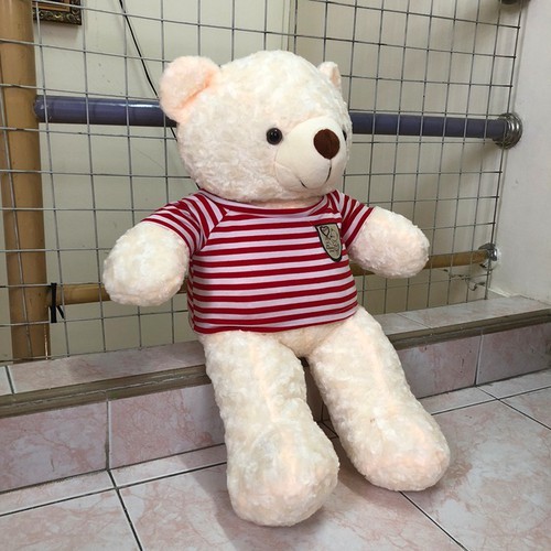 GẤU BÔNG TEDDY KHỔ VẢI 1M MÀU KEM ĐẢM BẢO 100% GÒN