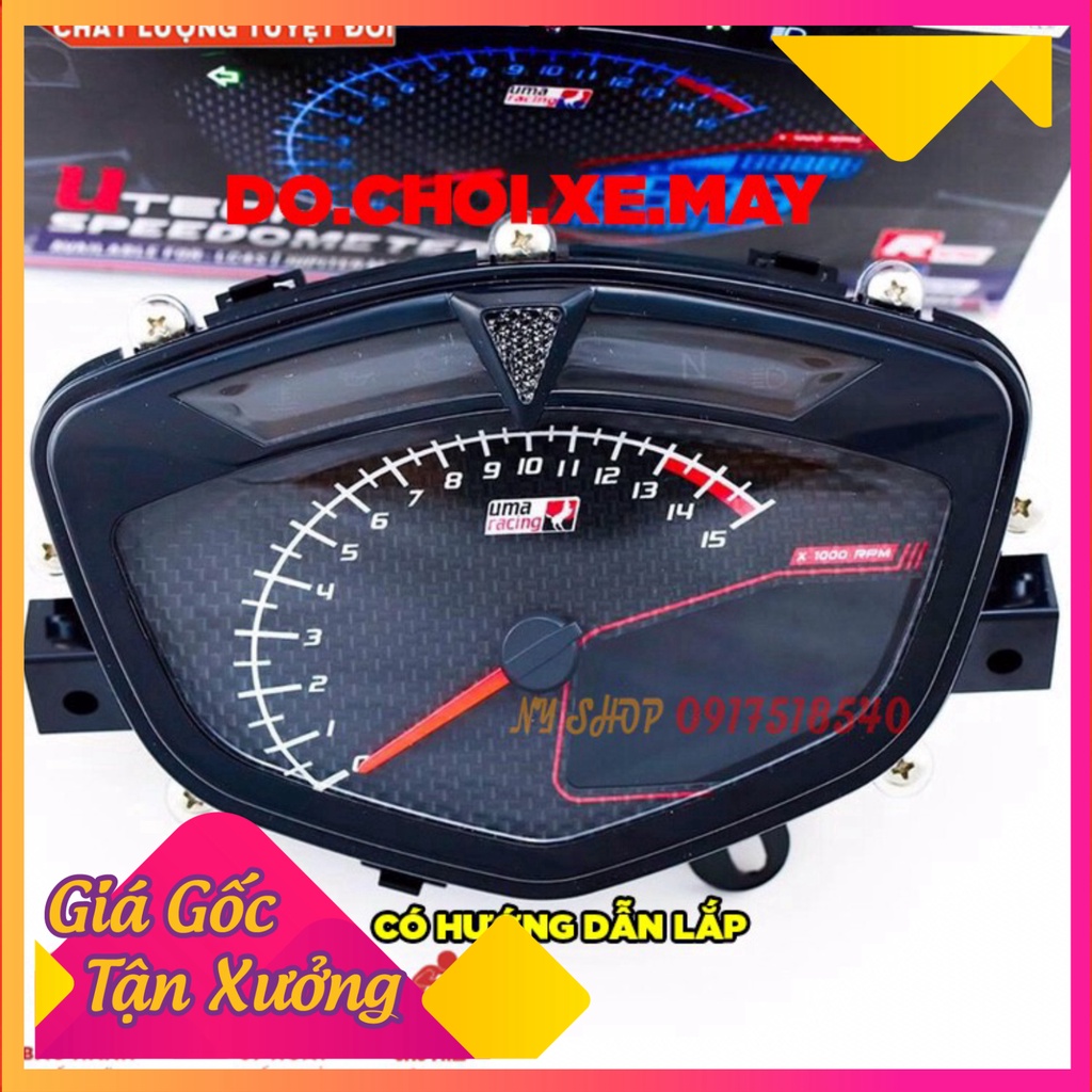 ĐỒNG HỒ UMA RACING KOSO 1-1 CHO SIRIUS/ EXCITER 2006-2010 (Ảnh Sp thật)