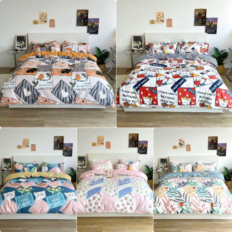 Bộ Chăn Ga Gối Cotton Poly Mẫu Hè Nhập Khẩu