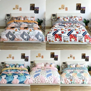 Bộ chăn ga gối cotton poly mẫu hè nhập khẩu