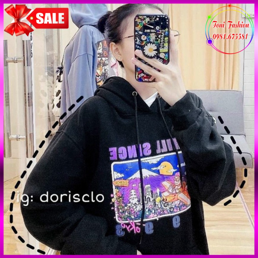 ÁO HOODIE - ÁO KHOÁC NỈ NGOẠI Form Dơi Tay Phồng Chill Since 1993 (HD2500 - Kèm Ảnh Thật) (Toni Fashion)