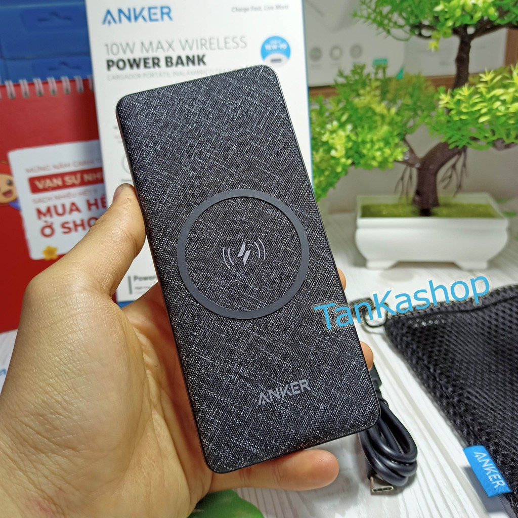 Pin Sạc dự phòng không dây Anker Wireless Powecore III 10.000mAh - A1617 - Kiêm Giá Đỡ Điện Thoại