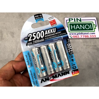 Vỉ 4 pin sạc ansmann pin tiểu nimh hr6 aa 2500mah bl4 5035442