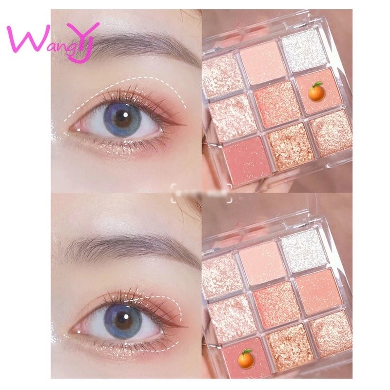 🌈Bảng phấn mắt JADED 9 màu ánh nhũ trang điểm chuyên nghiệp