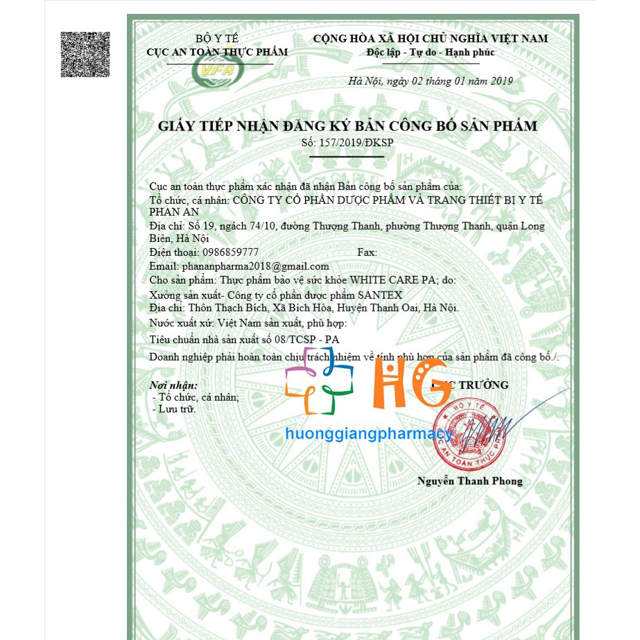 ✔️️️ White Care Pa - Giúp bổ sung nội tiết tố nữ, tăng cường sinh lý nữ, làm . Hỗ trợ làm đẹp da, giúp da tươi sáng, mịn