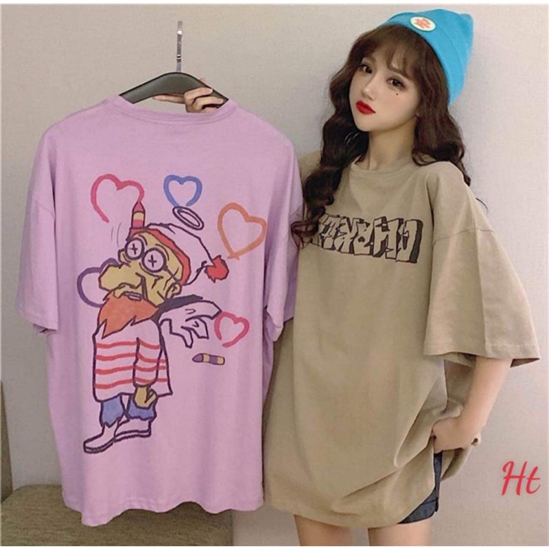 Áo 3D ông già vẽ tim hai mặt HT11